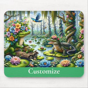 Alligator Fantasy Sumamp Thunder_Cove Mousepad