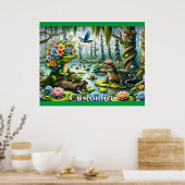 Alligator Fantasy Sumamp Thunder_Cove Poster (Küche)