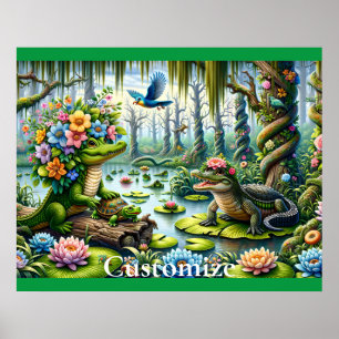 Alligator Fantasy Sumamp Thunder_Cove Poster