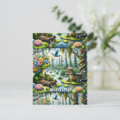 Alligator Fantasy Sumamp Thunder_Cove Postkarte (Stehend Vorderseite)