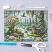 Alligator Fantasy Sumamp Thunder_Cove Seidenpapier (Handwerk)