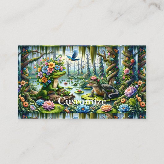 Alligator Fantasy Sumamp Thunder_Cove Visitenkarte (Vorderseite)