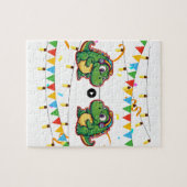 Alligator Festive Colorful Music Baby Dusche Puzzle (Horizontal)