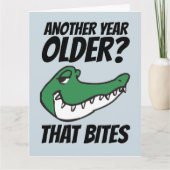 ALLIGATOR FUNNY BIRTHDAY BITES BITES CARDS KARTE (Vorderseite)