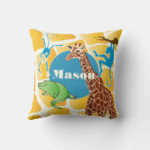 Alligator für den niedlichen Jungen, Personalisier Kissen (Rückseite)