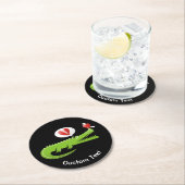 Alligator für den Untersetzer Liebe Round Paper (Vor Ort)
