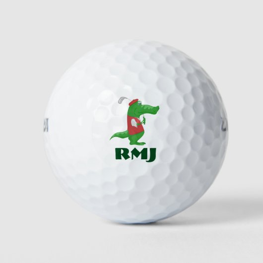 Alligator für GOLF BALLS-Customize mit Ihren Initi Golfball (Vorderseite)
