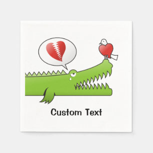 Alligator für Liebe Papier Napkins Serviette