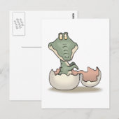 Alligator für niedliche Brut Postkarte (Vorne/Hinten)