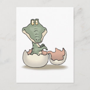 Alligator für niedliche Brut Postkarte
