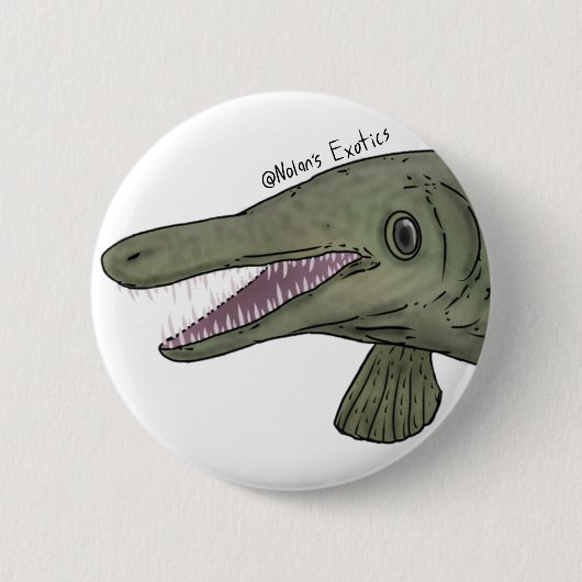 Alligator gar pin button (Vorderseite)