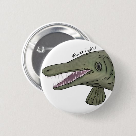 Alligator gar pin button (Vorne & Hinten)