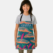 Alligator Gar Rainbow Farbiges Muster Schürze (Insitu)