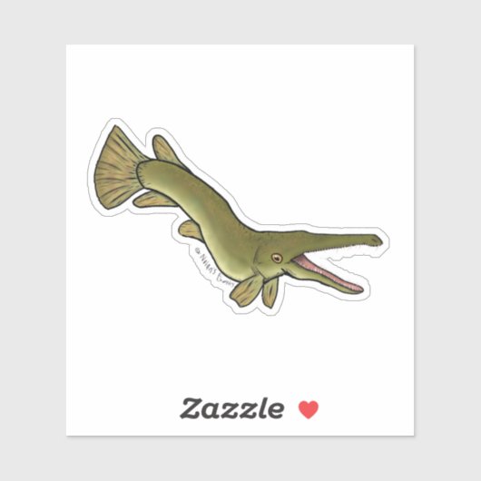 Alligator gar vinyl sticker (Blatt)