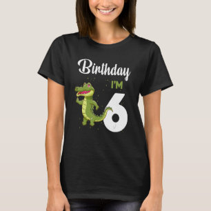 Alligator Geburtstag 6 Jahre Altes Kaninchen Kinde T-Shirt