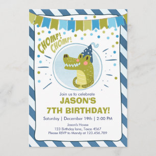 Alligator Geburtstagseinladung Alligator Party Boy Einladung