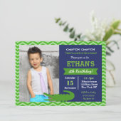 Alligator Geburtstagsparty Einladungen (Stehend Vorderseite)