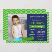 Alligator Geburtstagsparty Einladungen (Vorne/Hinten)