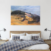 Alligator. Gefecht Leinwanddruck (Insitu (Schlafzimmer))