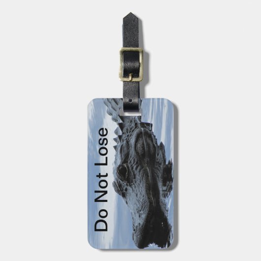 Alligator-Gepäckmarke Gepäckanhänger (Vorderseite vertikal)