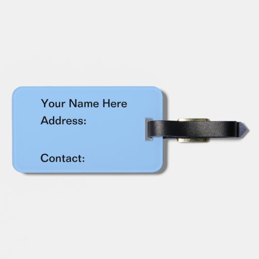 Alligator-Gepäckmarke Gepäckanhänger (Rückseite horizontal)