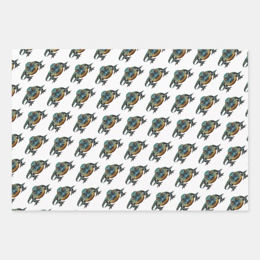 Alligator Geschenkpapier Set (Vorderseite)