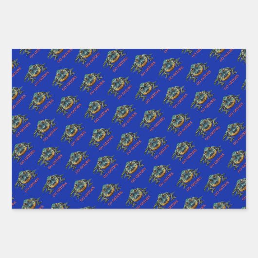 Alligator - Go Gators Geschenkpapier Set (Vorderseite)