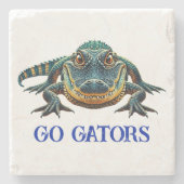 Alligator - Go Gators Steinuntersetzer (Vorderseite)