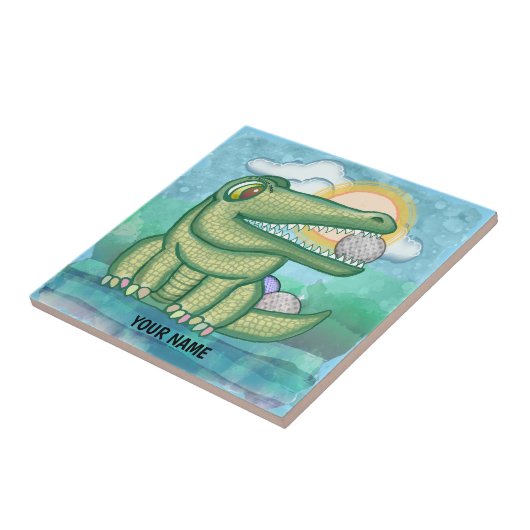 Alligator Golf Fliese (Seite)