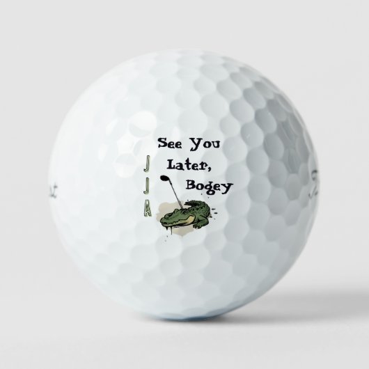 Alligator-Golfbälle Golfball (Vorderseite)
