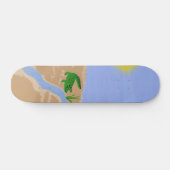 Alligator Green Whimsical Cartoon Art Skateboard (Horizontal)