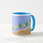 Alligator Green Whimsical Cartoon Art Tasse (VorderseiteRechts)