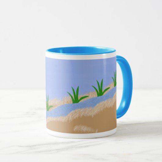 Alligator Green Whimsical Cartoon Art Tasse (VorderseiteRechts)