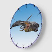 Alligator Große Wanduhr (Winkel)