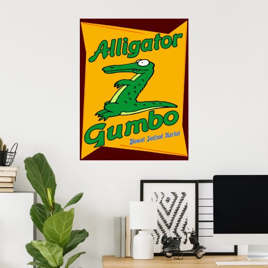 Alligator Gumbo Poster (Heimbüro)