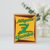 Alligator Gumbo Postkarte (Stehend Vorderseite)