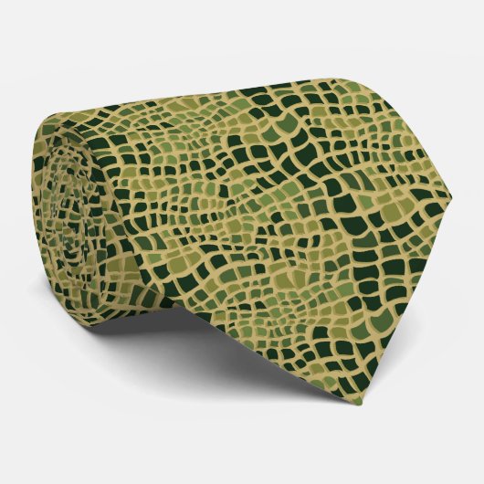 Alligator-Hautmuster Krawatte (Gerollt)