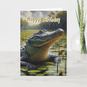 Alligator Herren Alles Gute zum Geburtstag Karte