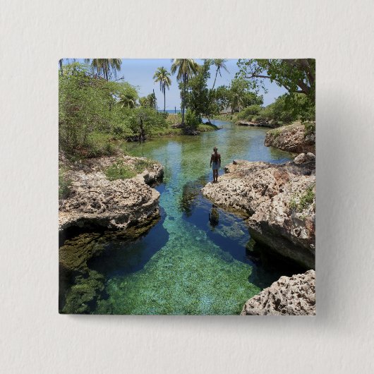 Alligator Hole, Black River Town, Jamaika Button (Vorderseite)