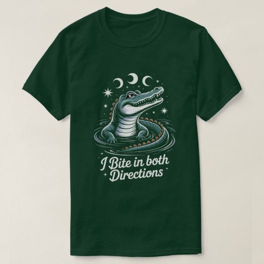 Alligator – I Bite in Both Directions T-Shirt (Design vorne)