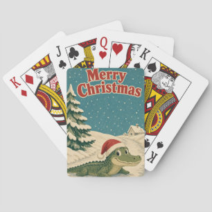 Alligator Icy Lane Tier Weihnachten Spielkarten