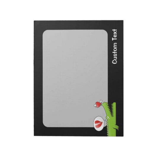 Alligator im Liebe Notepad Notizblock (Rotiert)