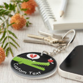 Alligator im Schlüsselanhänger Liebe (Vorderseite rechts)