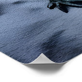 Alligator im Schnee | AI Art Poster (Ecke)