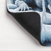 Alligator im Snowy-Sumpf Mousepad (Ecke)