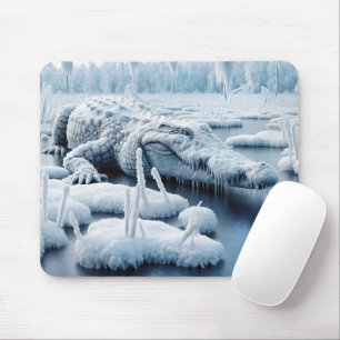 Alligator im Snowy-Sumpf Mousepad