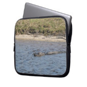 Alligator im Wasserfoto Laptopschutzhülle (Vorderseite Links)