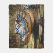 Alligator in der Everglades Wildlife Art Fleecedecke (Vorderseite)