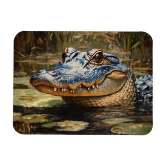 Alligator in der Everglades Wildlife Art Magnet