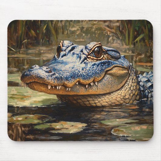 Alligator in der Everglades Wildlife Art Mousepad (Vorne)